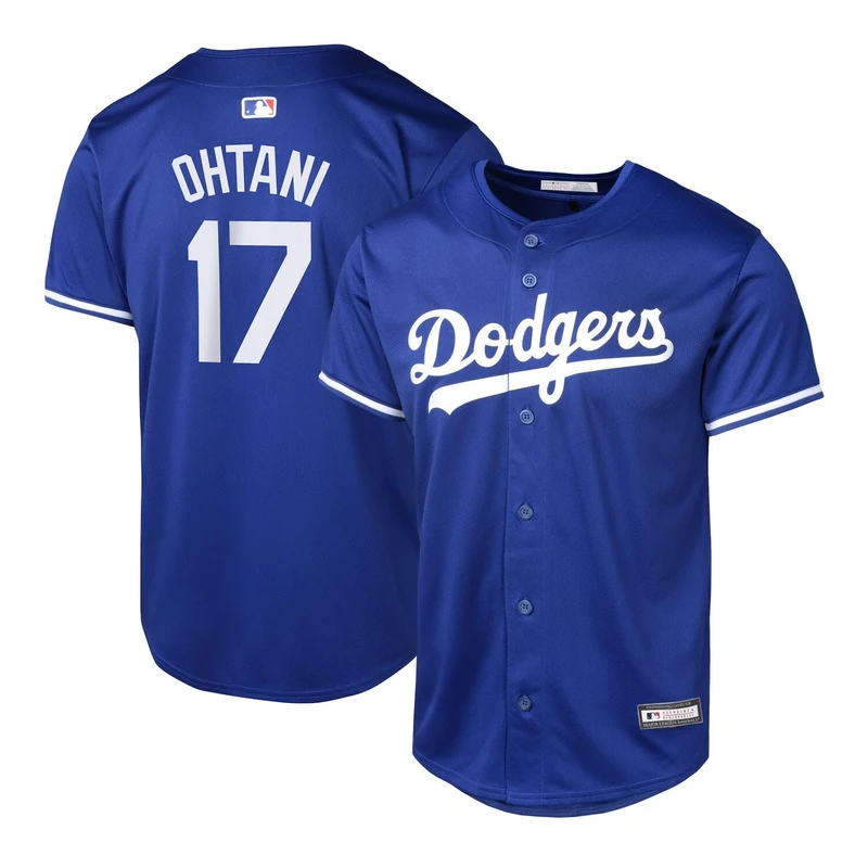 Outerstuff Shohei Ohtani Los Angeles Dodgers MLB Kids Youth 8-20 Blue Alternate Player Jersey, Shohei Ohtani Los Angeles Dodgers Blue, 18-20 - Image 1