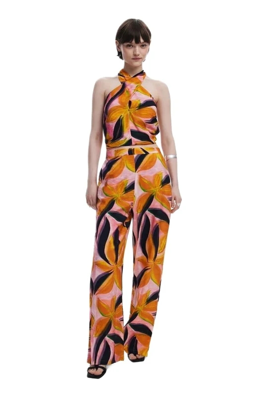 Desigual Eos Psychadellic Trousers 25SWPW14 Red - Image 1