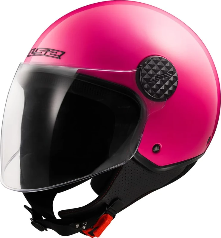 LS2, Jet Motorcycle Helmet SPHERE LUX II Solid Fluo Pink, M