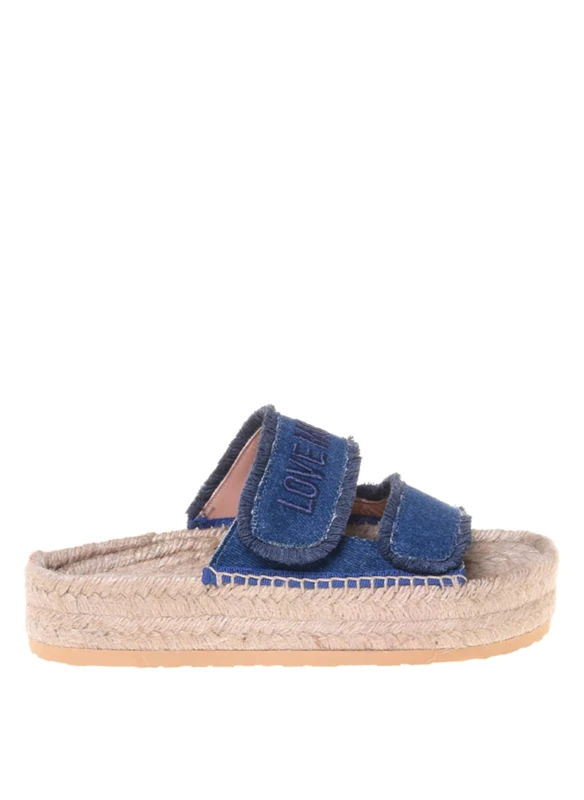 Love Moschino JA28383G0MJO5700, Women's Slippers, Blue, 36 EU, azure, 4 UK