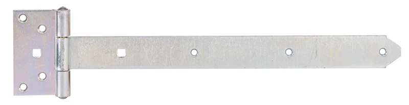 Alberts 844400 Tee Hinge | with Pressed pin | electrogalvanised, Thick-Layer-passivated | Strip 391 x 40 mm | Hinge 103 x 59 mm | Set of 10 - Image 1