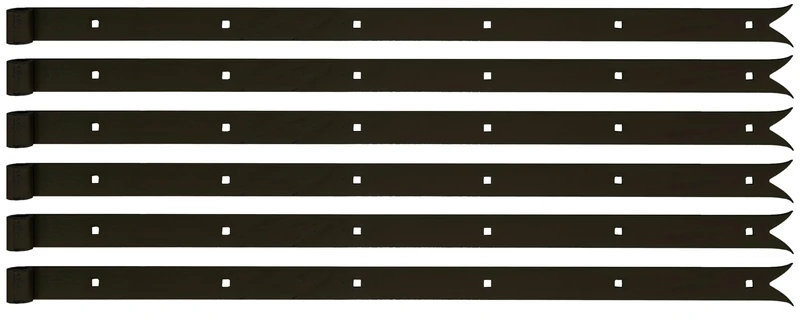 Alberts 862800 Shutter Hinge | in Different Designs | Black | roll Ø14 mm | Size 800 x 35 mm | Set of 6 - Image 1