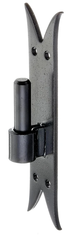 Alberts 863944 Hook on Plate | DI Hook, carp Tail end | Black Dipping Varnish | Backset Ø16 mm | Plate 205 x 45 mm | Set of 10