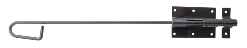 Alberts 863326 Bolt Lock Bolt | with Attached Loop | Black Plastic Coated | Plate 95 x 67 mm | Bolt Ø15,5 x 500 mm | Set of 10