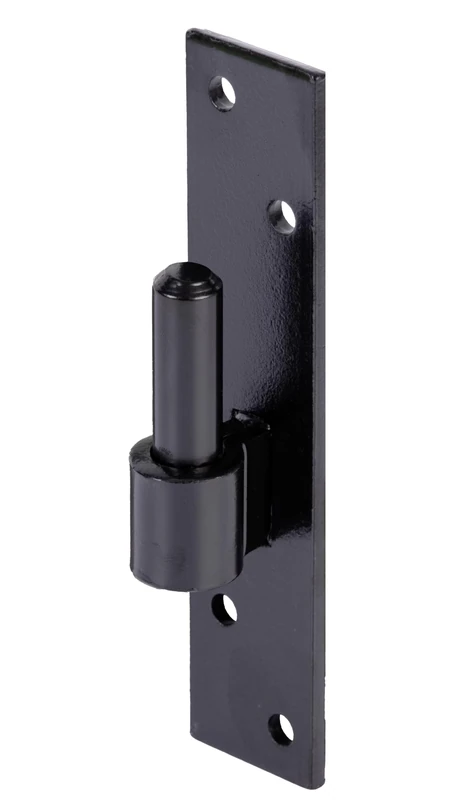 Alberts 867485 Hook on Plate | South German Form with DI or DII Hook | Black Dipping Varnish | Backset Ø16 mm | Plate 180 x 40 mm | Set of 10
