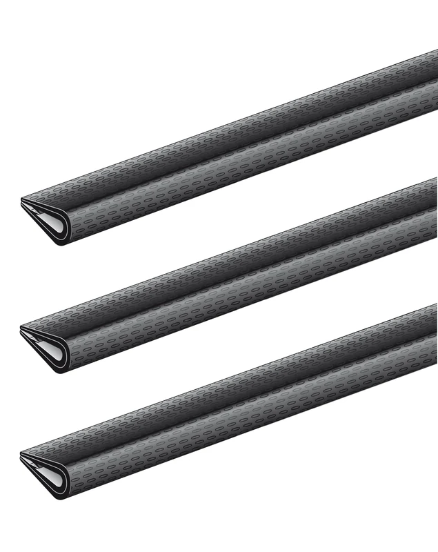 Alberts 858896 Edge Protection Profile | Soft PVC, Black | 1500 x 10 x 7 mm | Set of 3