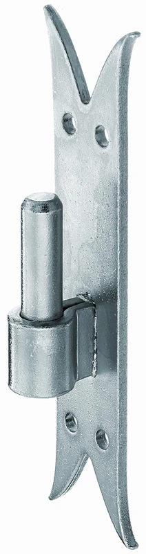 Alberts 864033 Clamp on Plate | DI Hook, end carp Tail | galvanised Blue | Backset Ø16 mm | Plate 205 x 54 mm | Set of 10