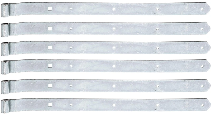 Alberts 846060 Shutter Hinge | in Different Designs | electrogalvanised, Thick-Layer-passivated | roll Ø13 mm | Size 642 x 40 mm | Set of 6