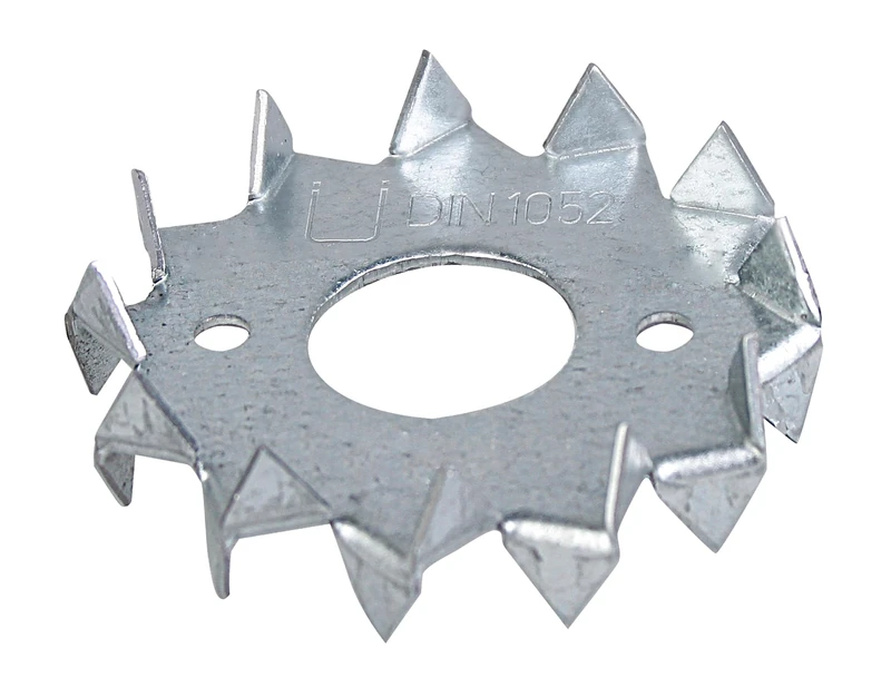 Alberts 836542 Disc Dowel with Teeth | Two-Sided | sendzimir galvanised | to Screw on | Outer-Ø 75 mm | Inner-Ø 26 mm | Set of 50 - Image 1