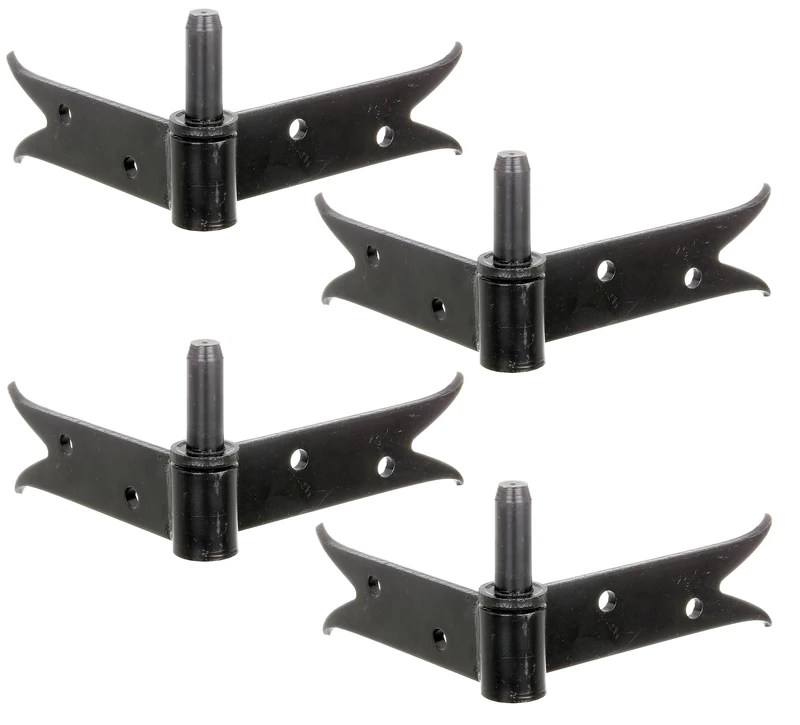 Alberts 863838 Corner Hook | for screwing on | Black | Backset Ø14 mm | Plate 140 x 120 mm | Set of 4