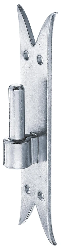 Alberts 864026 Clamp on Plate | DI Hook, end carp Tail | galvanised Blue | Backset Ø14 mm | Plate 205 x 54 mm | Set of 10 - Image 1
