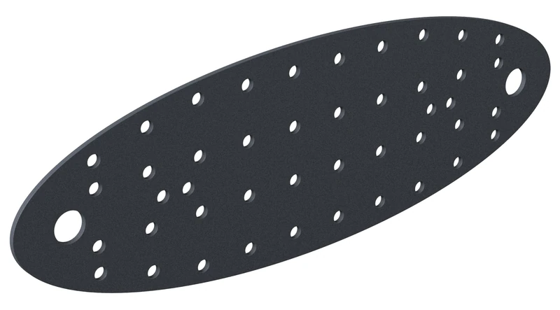 Alberts 845704 Perforated Plate | Ovado | Graphite Gray Plastic Coated | 240 x 80 mm | Set of 12