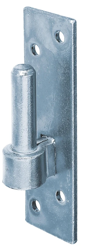 Alberts 867607 Hook on Plate | South German Form with DI or DII Hook | electrogalvanised Blue | Backset Ø14 mm | Plate 130 x 40 mm | Set of 10