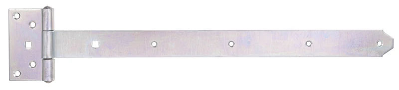 Alberts 844431 Tee Hinge | with Pressed pin | electrogalvanised, Thick-Layer-passivated | Strip 491 x 40 mm | Hinge 103 x 59 mm | Set of 10 - Image 1