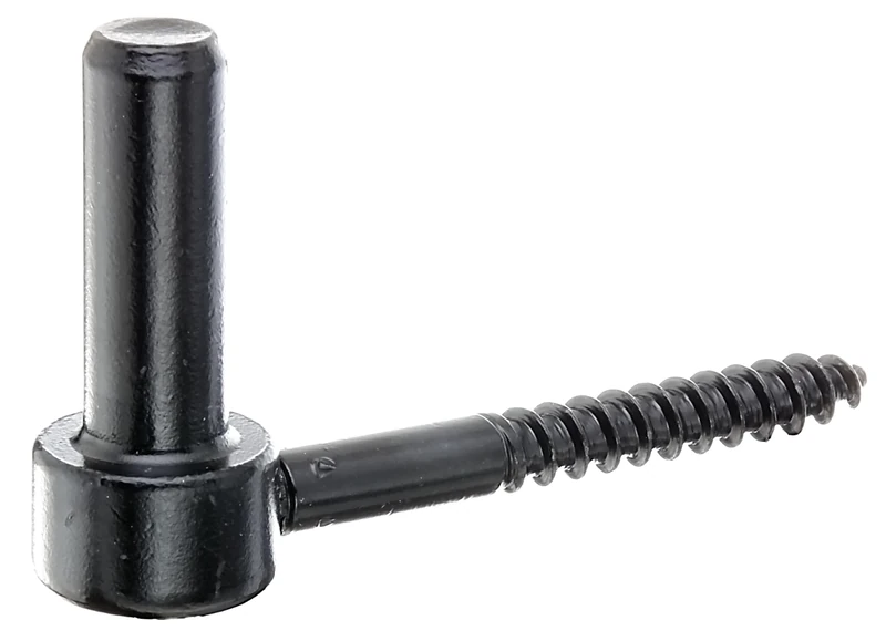 Alberts 863890 Hook for screwing in | J-Hook, with Cut Thread | Black Dipping Varnish | Backset Ø16 mm | Length 110 mm | Set of 10