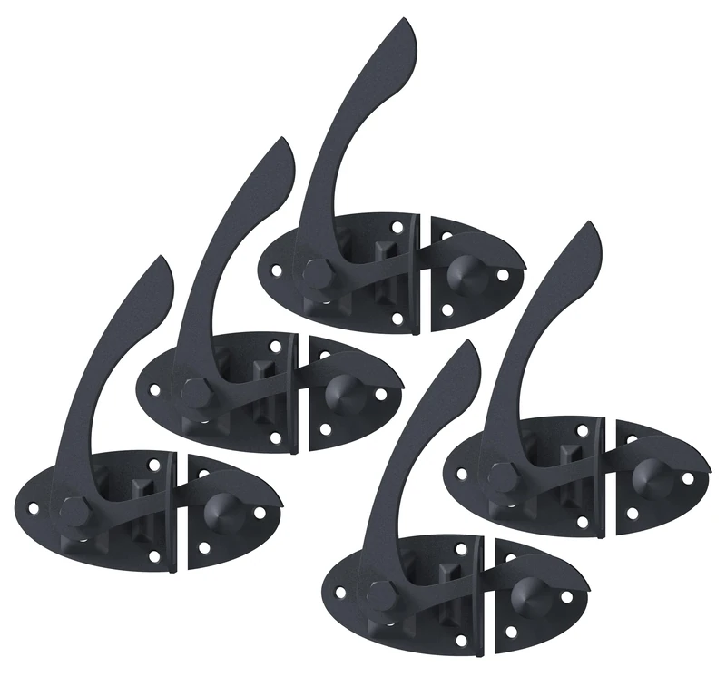 Alberts 856342 Garden gate Trap Ovado | Graphite Gray Plastic Coated | 85 x 60 mm | Set of 5