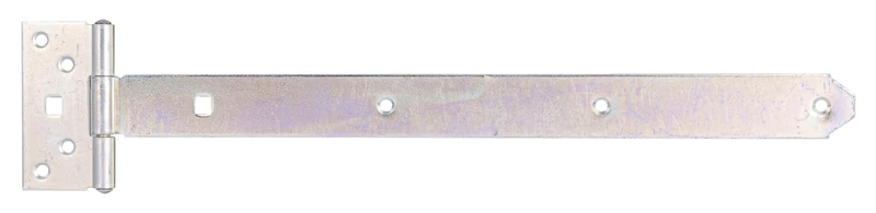 Alberts 844387 Tee Hinge | with Pressed pin | electrogalvanised, Thick-Layer-passivated | Strip 393.5 x 34 mm | Hinge 92 x 44 mm | Set of 10