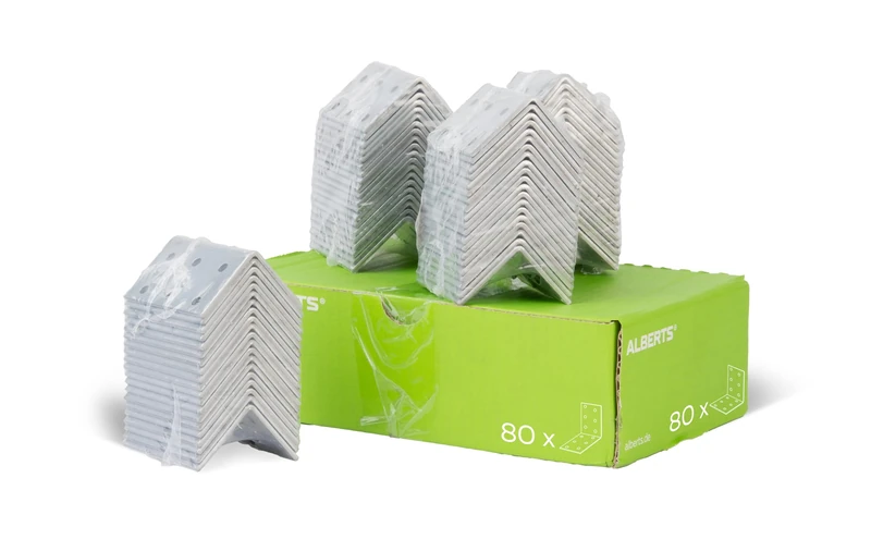 Alberts 849269 Lochplattenwinkel Perforated Plate Angle, Silver