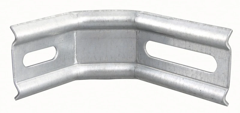 Alberts 832421 Adjustable Angle Bracket | 2 x 45° Angle, Stamped, with Slotted Hole | sendzimir galvanised | 50 x 30 x 120 mm | Set of 36