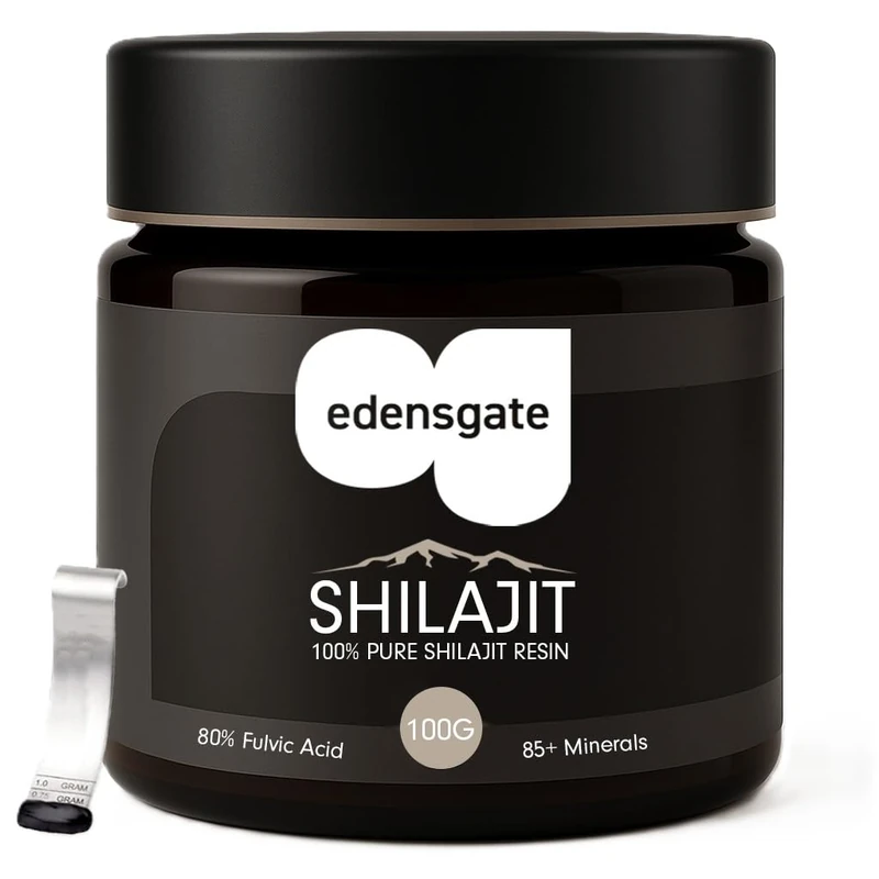 Eden's Gate - Himalayan Shilajit Resin for Energy and Immune System Support - Shilajit Resin Supplement for Men with 85+ Minerals - Vegan & Gluten-Free Shilajit Resin (100g)