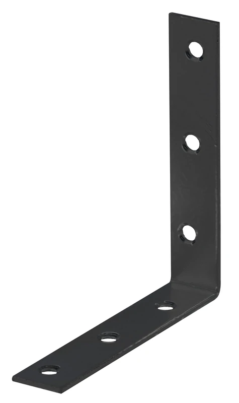 Alberts 824921 Angle Bracket - galvanised - Black anodised - Powder-Coated - 100 x 100 x 19 mm | Set of 40