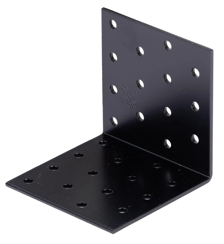 Alberts 824907 Lochplattenwinkel Perforated Plate Angle, Black