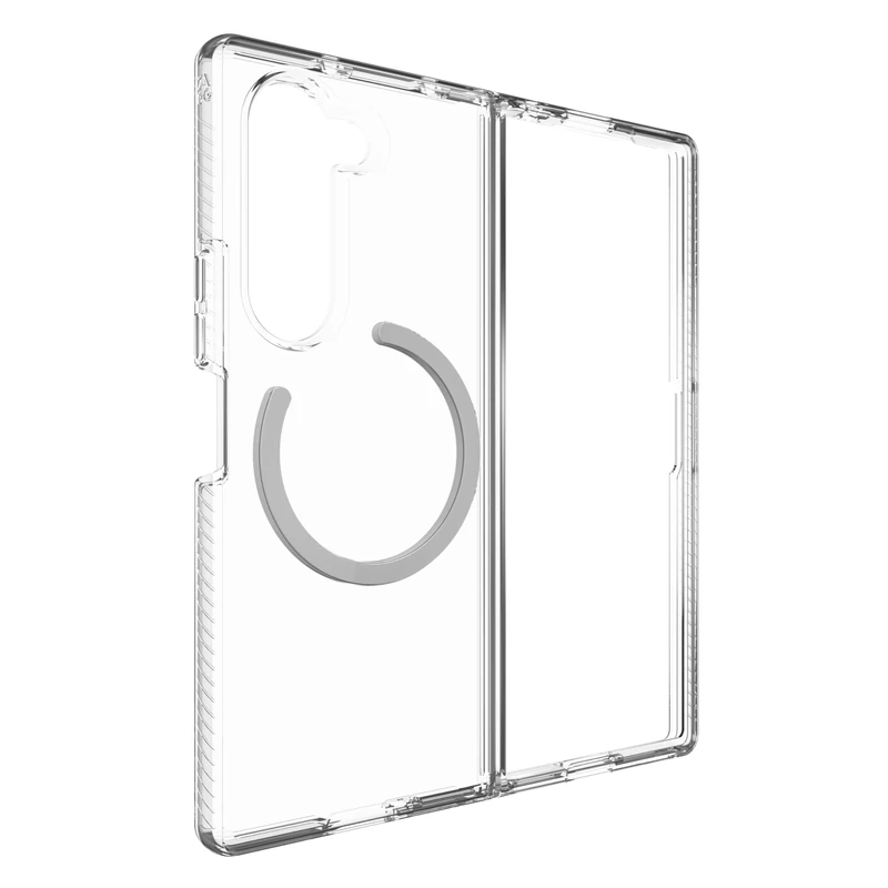 ZAGG Bridgetown Snap Graphene-Reinforced Case for Samsung Galaxy Z Fold 6 [7.6-Inch], MagSafe Compatible, Slim Design, Shockproof Foldable Phone Cover (Transparent)