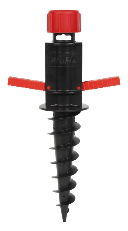 Alberts 860486 Screw-in ground Sleeve | Suitable for All standpipes from Ø17 to 33 mm | Plastic, Black/red | Length 400 mm | Set of 10