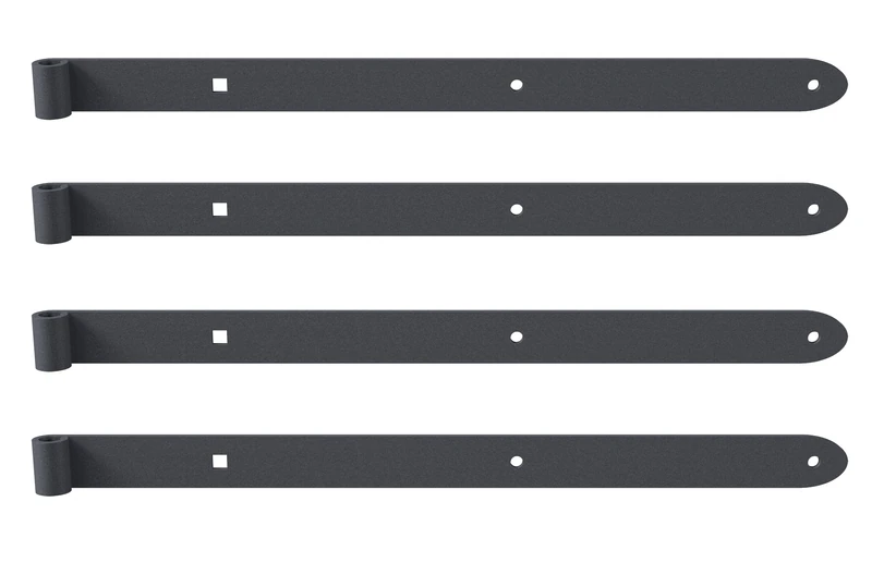 Alberts 839208 Shutter Hinge Ovado | electrogalvanised, Graphite Grey Plastic-Coated | roll Ø16 mm | Size 600 x 40 mm | Set of 4