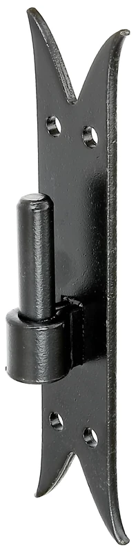 Alberts 867553 Hook on Plate | DI Hook, carp Tail end | Black Dipping Varnish | Backset Ø14 mm | Plate 205 x 45 mm | Set of 10