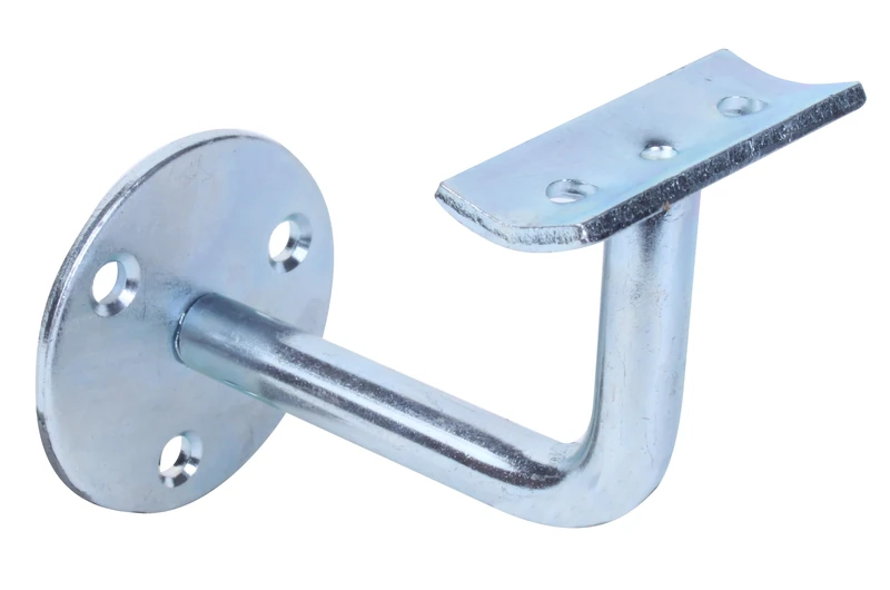 Alberts 855932 Handrail Support | for mounting on the wall, Support not Adjustable | for screwing on | Support Curved | galvanised | Set of 10