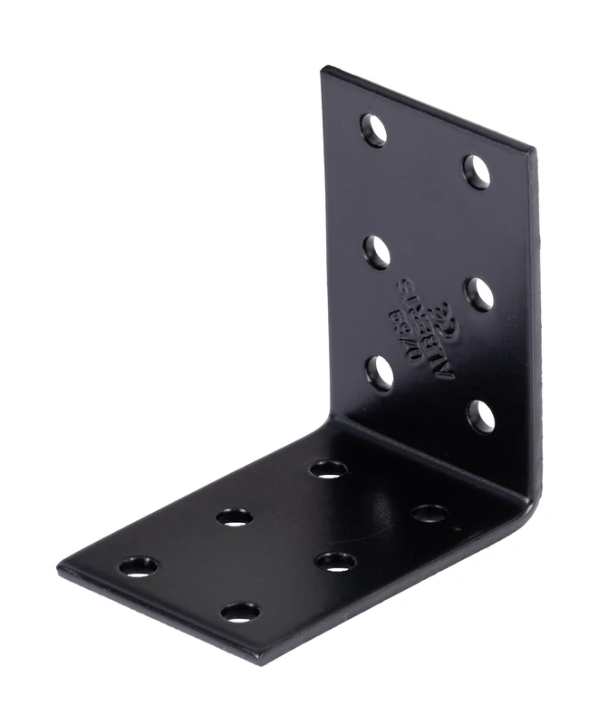 Alberts 824891 Lochplattenwinkel Perforated Plate Angle, Black