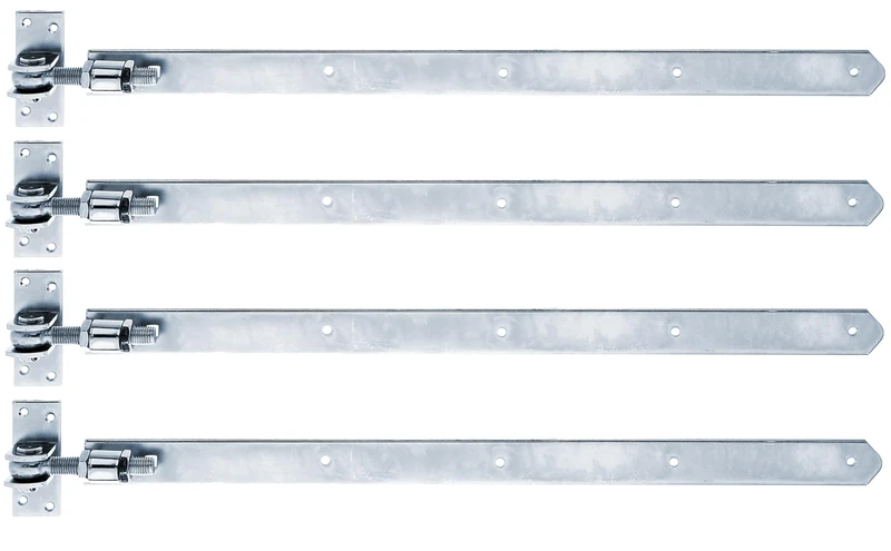 Alberts 823603 Shutter Hinge | Straight, Round end, Adjustable by 30 mm | electrogalvanised Blue | 660 x 40 mm | Set of 4 - Image 1