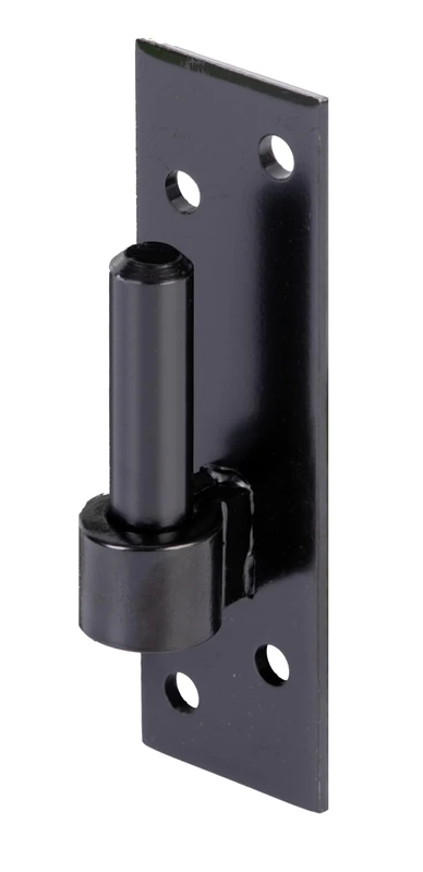 Alberts 867577 Hook on Plate | South German Form with DI or DII Hook | Black Dipping Varnish | Backset Ø14 mm | Plate 130 x 40 mm | Set of 10