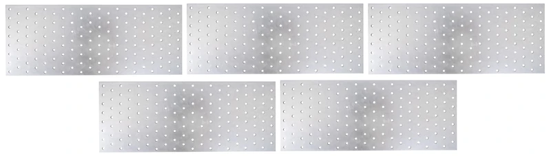 Alberts 820824 Perforated Plate | sendzimir galvanised | 400 x 160 mm | Set of 5 - Image 1