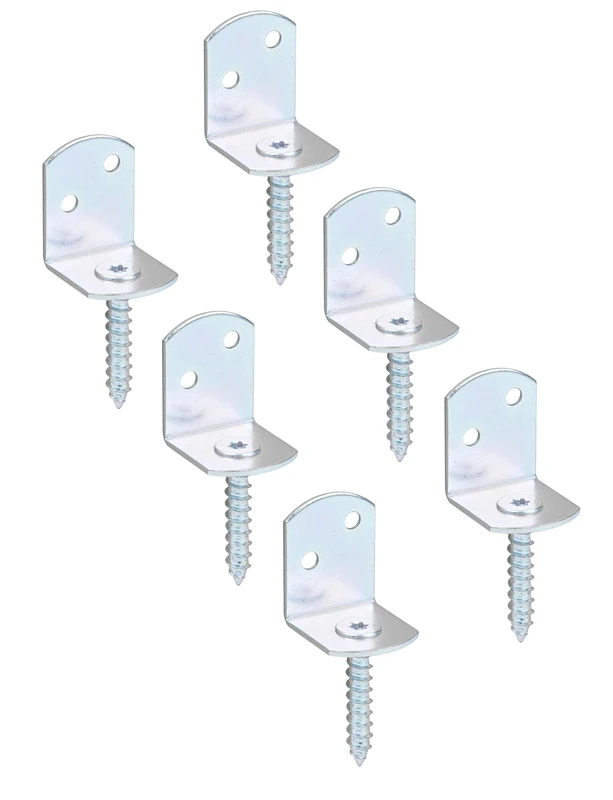 Alberts 843731 Flechtzaunhalter L-Form Braid Fence Holder L-Shape, Silver