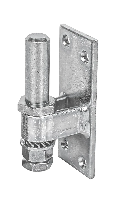 Alberts 858698 Hook for screwing on | Adjustable | electrogalvanised, Thick-Layer-passivated | Backset Ø16 mm | Plate 100 x 40 mm | Set of 10