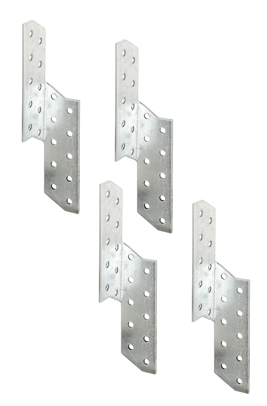 Alberts 846848 Rafter Purlin Anchor | Left and Right | sendzimir galvanised | 32 x 32 x 170 mm | Set of 4