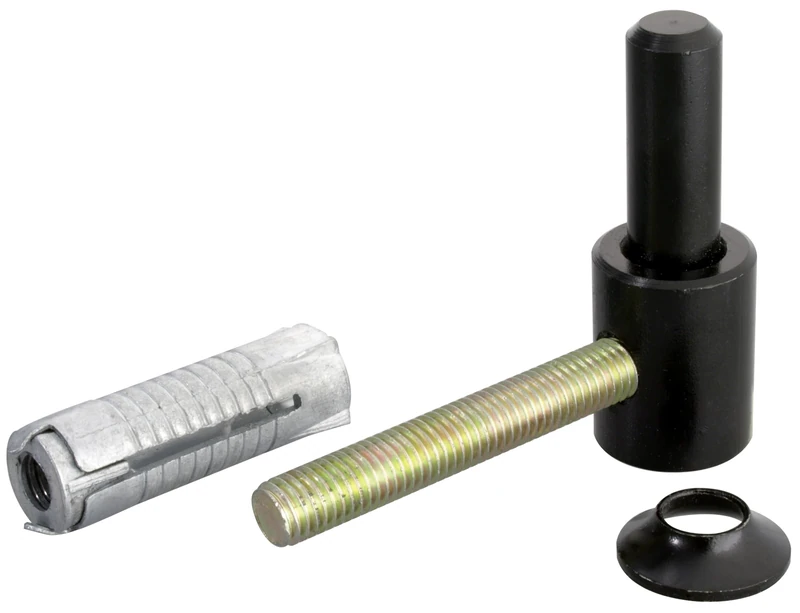 Alberts 864453 Hook for screwing in | with Metric Thread | Black Dipping Varnish | Backset Ø16 mm | 65 x 33 mm | Set of 10 - Image 1