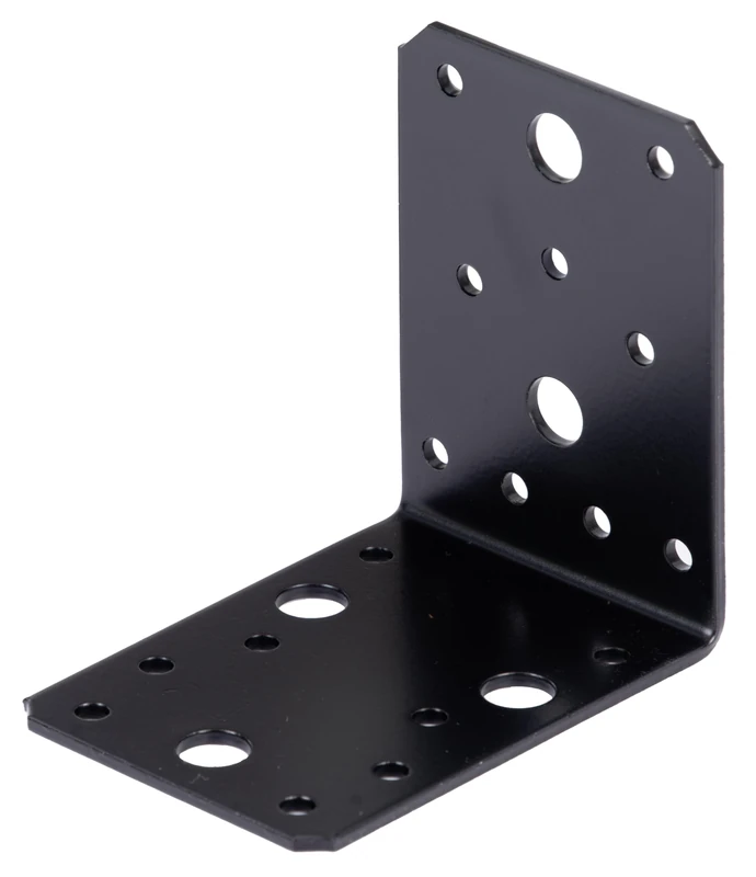 Alberts 824877 Angle Bracket- Black - Powder-Coated - 90 x 90 x 65 mm | Set of 25 - Image 1