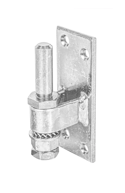 Alberts 858681 Hook for screwing on | Adjustable | electrogalvanised, Thick-Layer-passivated | Backset Ø13 mm | Plate 100 x 40 mm | Set of 10
