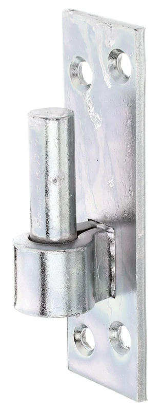 Alberts 860585 Hook on Plate | South German Form with DI or DII Hook | electrogalvanised, Thick-Layer-passivated | Backset Ø13 mm | Plate 110 x 36 mm | Set of 10