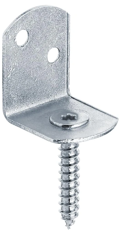 Alberts 843908 Flechtzaunhalter L-Form Braid Fence Holder L-Shape, Silver