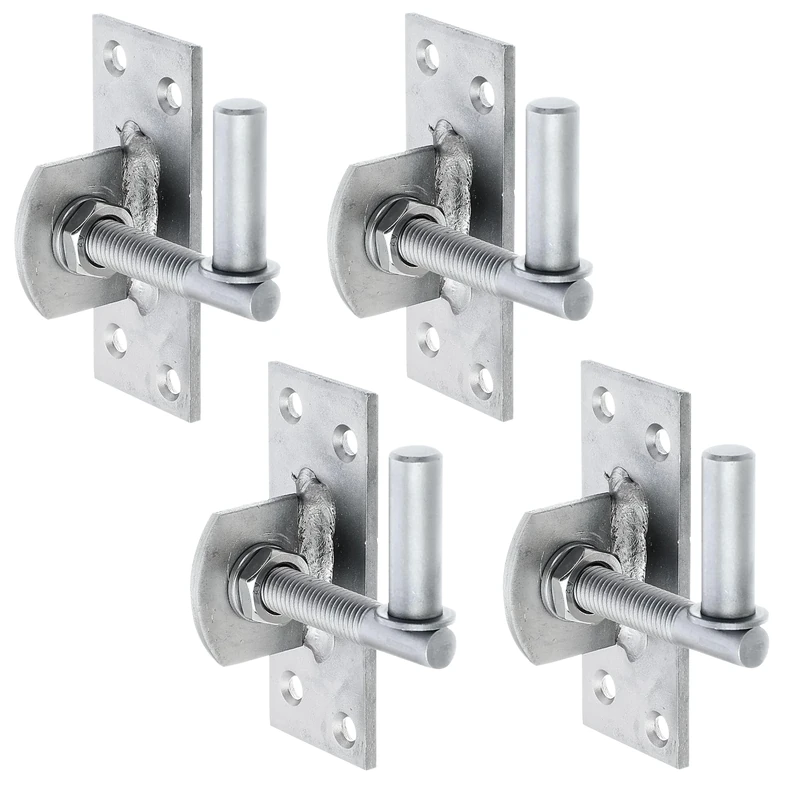 Alberts 852221 Hook for screwing on | Adjustable by 20 mm | Stainless Steel | Backset Ø13 mm | Plate 100 x 40 mm | Set of 4 - Image 1