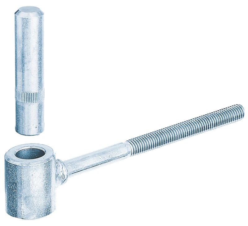 Alberts 864484 Clamp for screwing in | galvanised Blue | Backset Ø16 mm | Length 125 mm | Set of 10