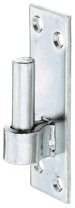 Alberts 860608 Hook on Plate | South German Form with DI or DII Hook | electrogalvanised, Thick-Layer-passivated | Backset Ø13 mm | Plate 110 x 36 mm | Set of 10