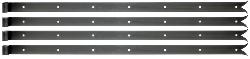 Alberts 862824 Shutter Hinge | in Different Designs | Black | roll Ø16 mm | Size 1000 x 40 mm | Set of 4