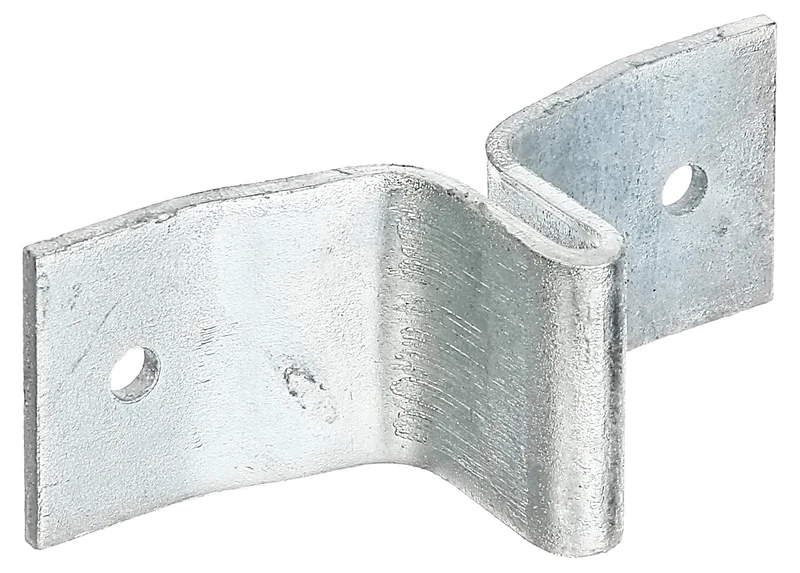 Alberts 843656 Lug for Fence Post from T-Profile | hot-dip galvanised | 114 x 40 mm | Set of 10