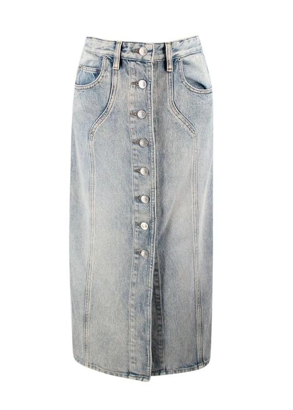 Pre-Loved Isabel Marrant Etoile Vandy Washed Denim Midi Skirt