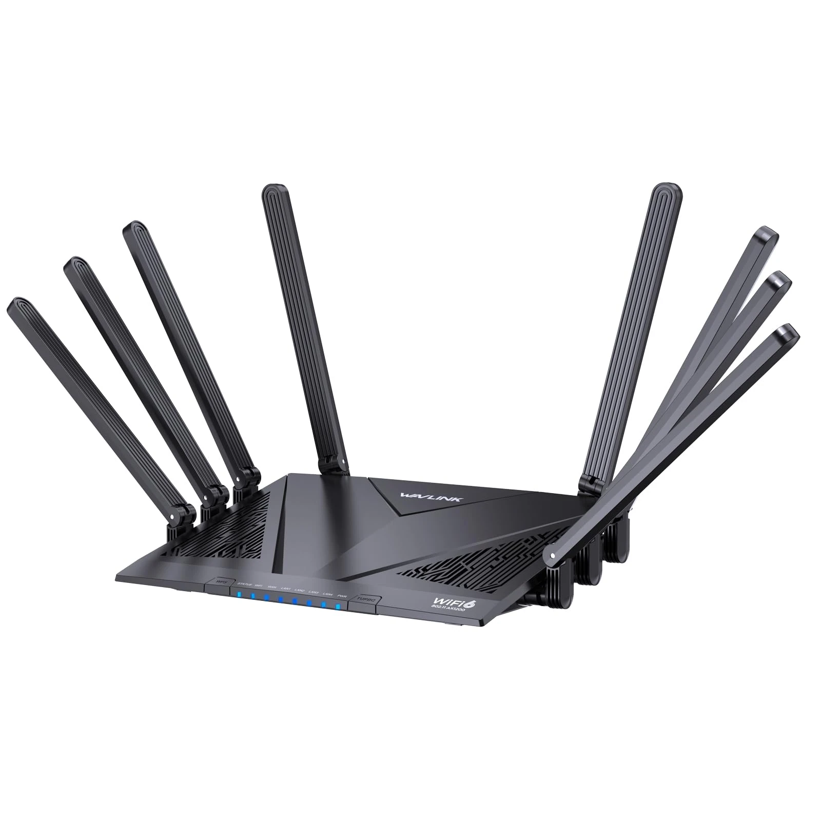 WAVLINK AX6000 Wi-Fi 6 Router | Dual Band 1148+4804Mbps | 2.5G WAN & 4x Gigabit LAN | Whole Home Mesh 2000 Sq Ft | 8×5dBi Antennas | OpenVPN/WireGuard | Parental Control | MU-MIMO